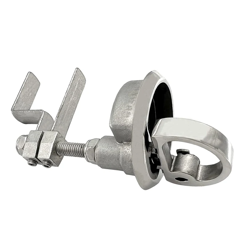 Hebilla de suelo de barco de acero inoxidable de grado 316, pestillo de escotilla, FlushTurning manija de elevación, estilo de bloqueo con 2 llaves