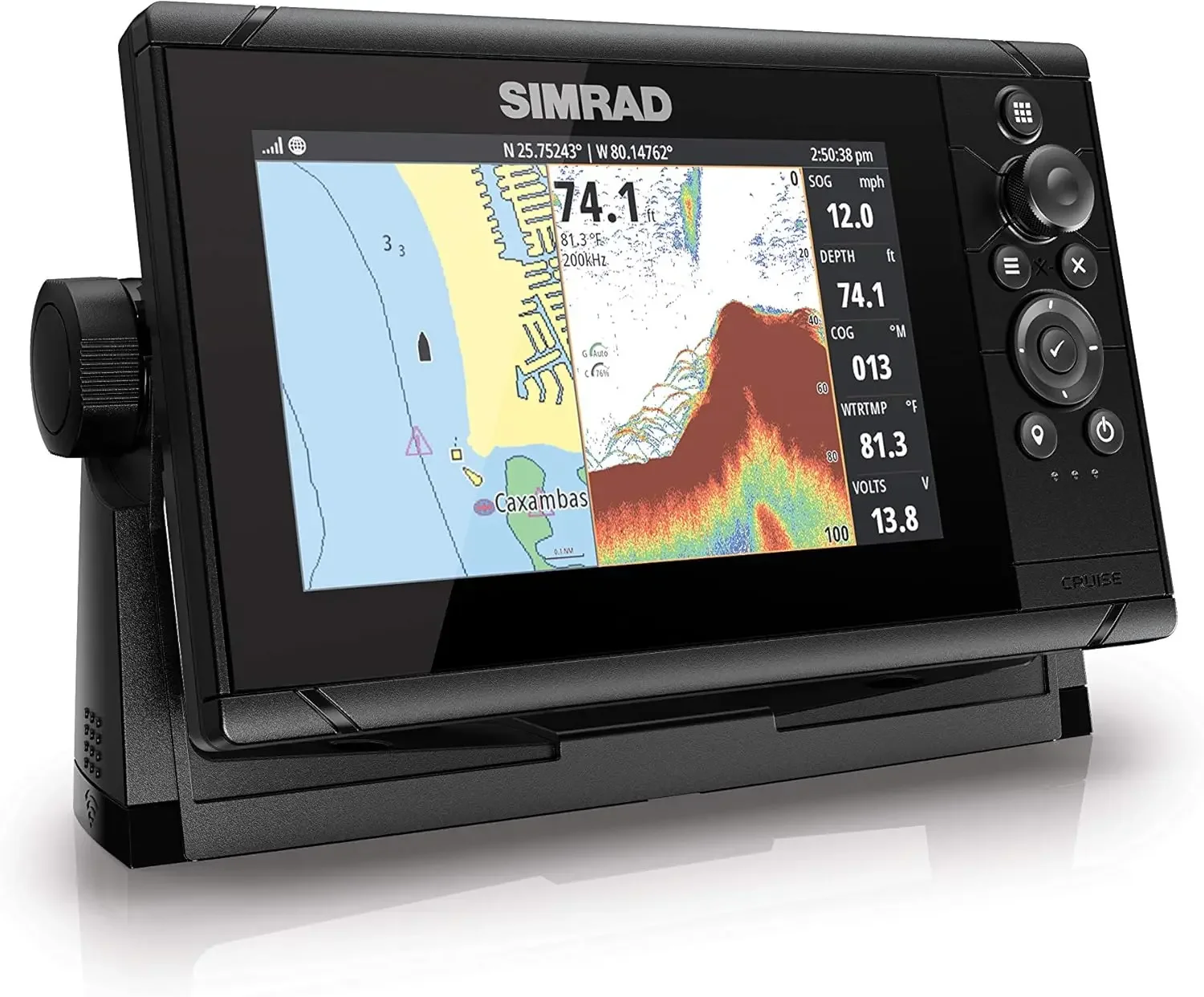 Cruise 7-7-inch GPS with 83/200 Transducer, C-MAP US Coastal Maps