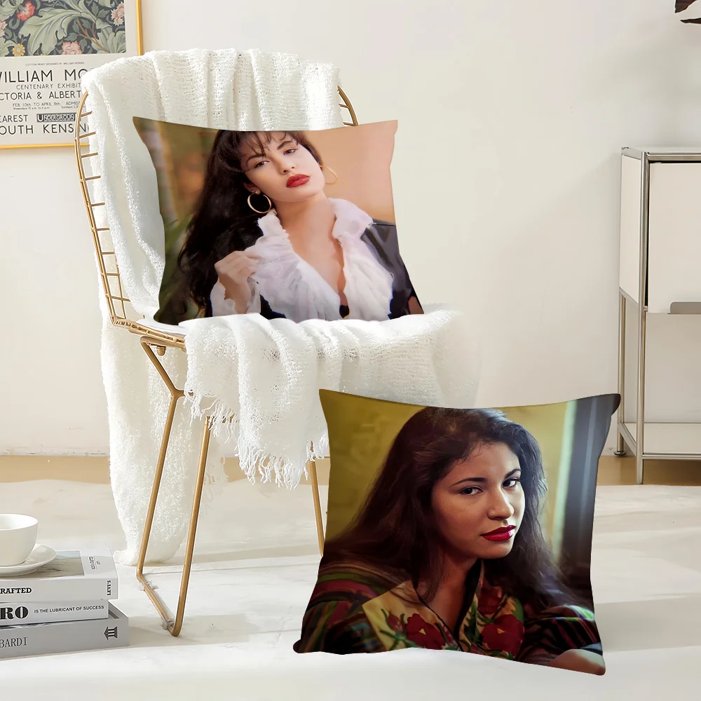 

S-selena Q-quintanilla Singer Pillow Case Office Cushions Suitable For Sofa Car Decorative Cushion Cover