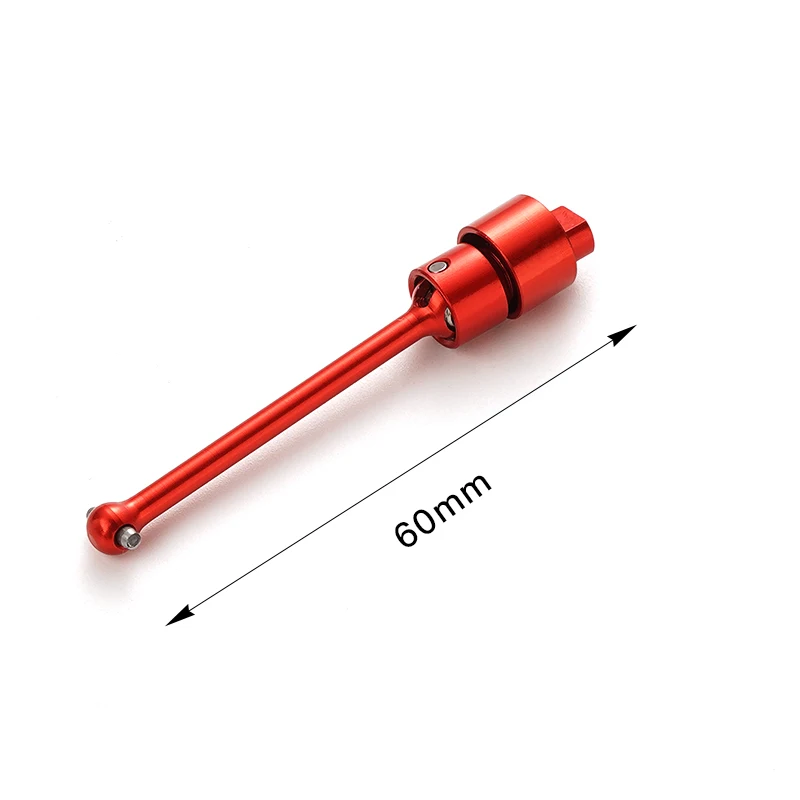 RCGOFOLLOW 2pcs Aluminum Alloy Spline Design Universal Drive Joint For 1/18 Rc Universal Drive Joint  Latrax Red