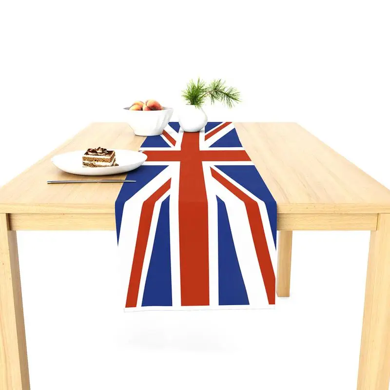 Platinums Jubilee Table Runner 2022 Union Jack Table Cloth Heat Resistant Platinums Jubilee Tablecloth Queens Platinums Jubilee