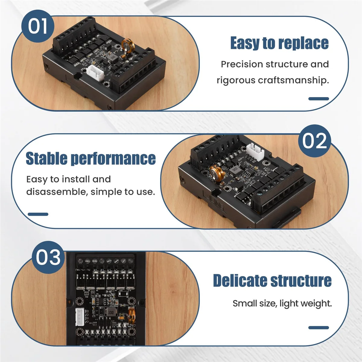 Controlador lógico programável plc dc 10-28v regulador plc FX1N-14MT placa de controle industrial controlador lógico programável