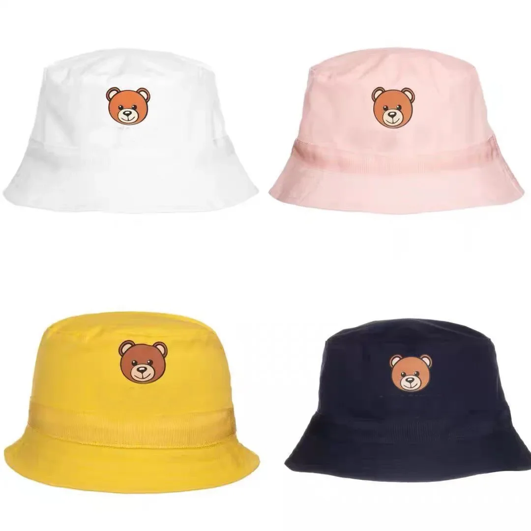 

Ins Bear Kids Hat Thin 2024 Summer Kids Clothes Bucket Hat Baby