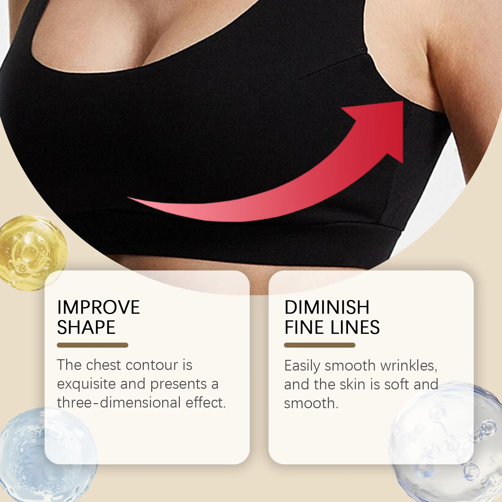 كريم لشد الثدي تحسين الشكل ويقلل الخطوط الدقيقة ويزيد من مرونة البشرة ويخفف ضغط الجلد والعناية بالبشرة والجسم #3