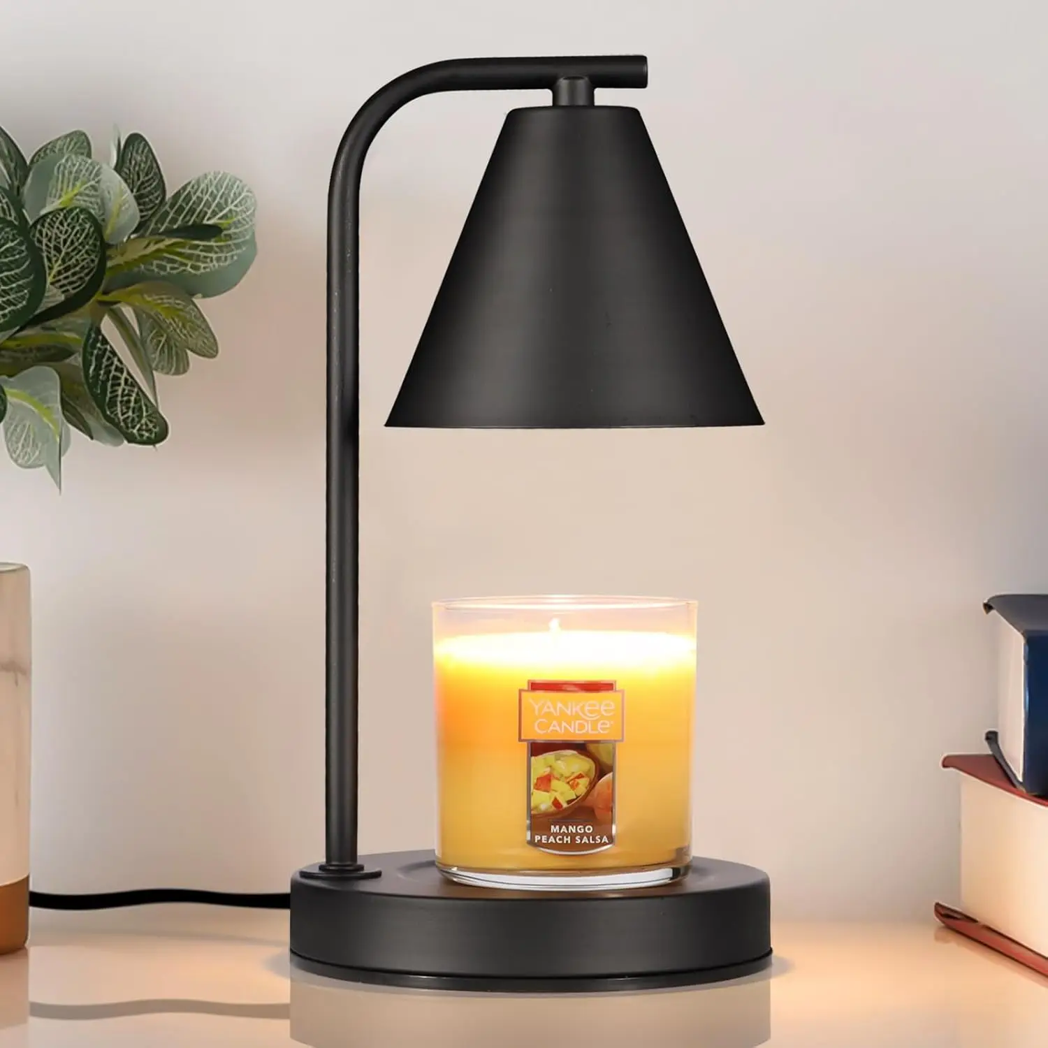 Candle Warmer Lamp with Timer & Dimmer Adjustable Brightness Wax Melt Warmer Jar Candles Gift for Women Mom Housewarming Black