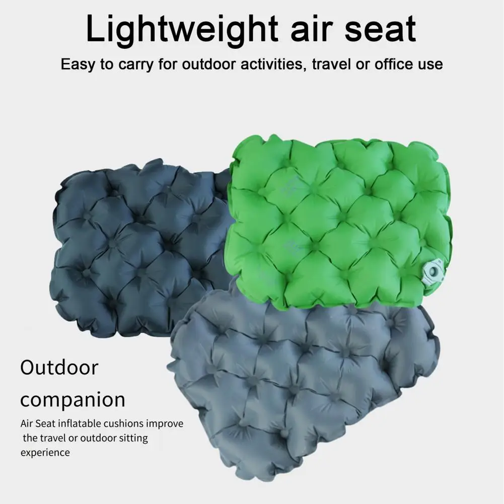 Inflatable Seat Cushion Waterproof Quick Inflate Deflate Comfortable Air Support Airplane Car Seat Pad Camping Sitting Mat