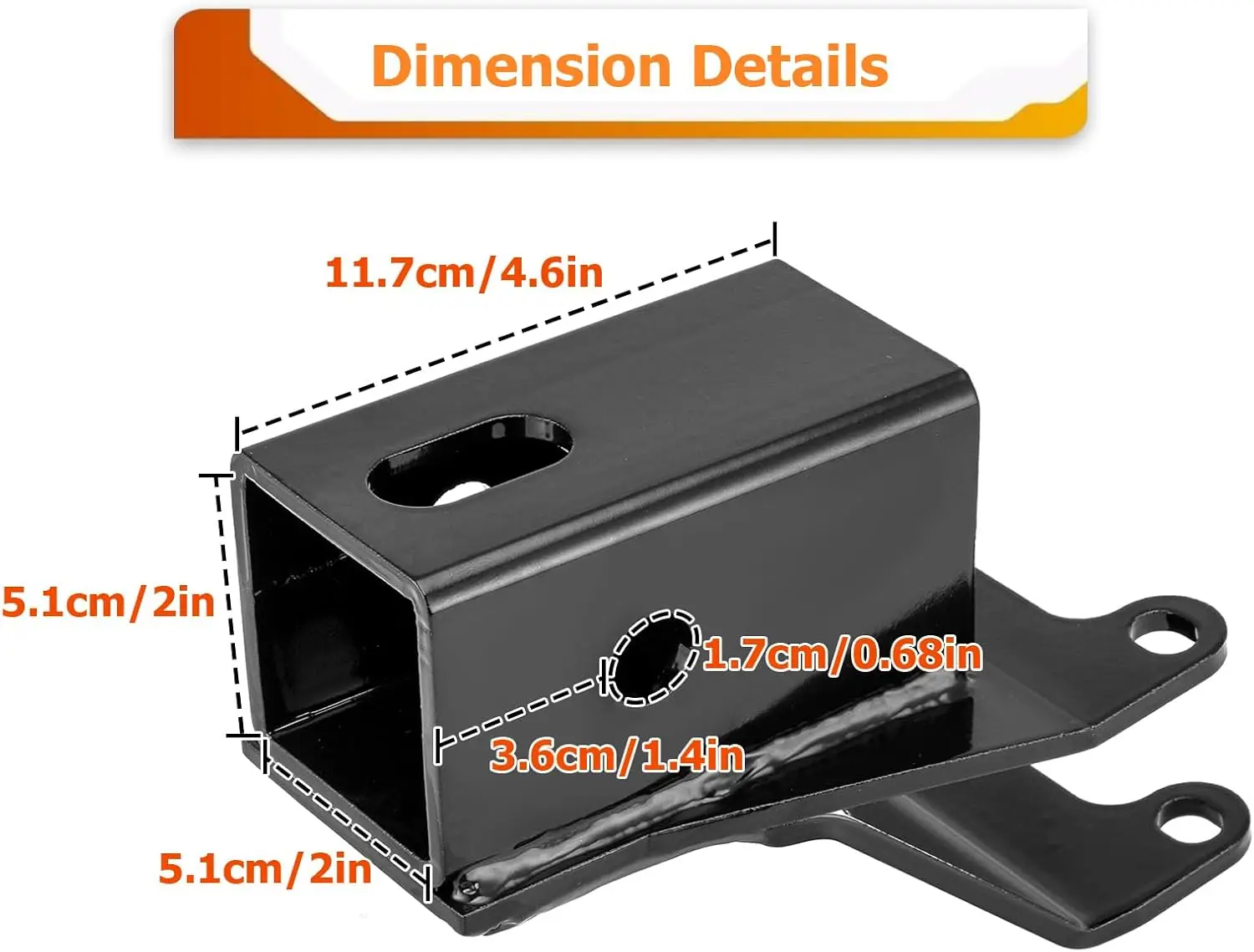 جهاز استقبال وصلة المقطورة الخلفية مقاس 2 بوصة لسيارة Honda Foreman/Rancher/Rubicon TRX450/500/520 2001-2025 #6