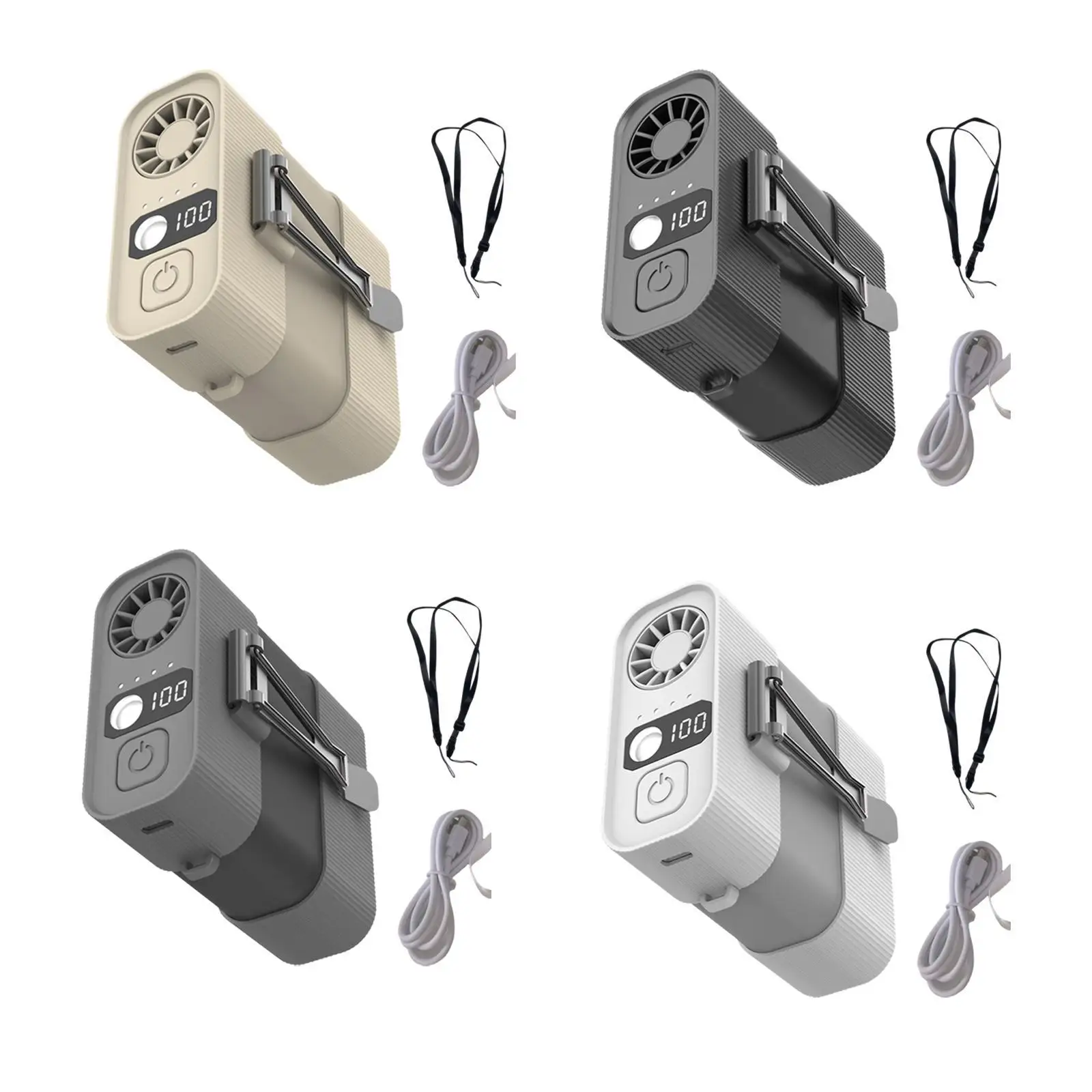 Ventilatore in vita Potente ventilatore personale ricaricabile tramite USB Ventilatore portatile tascabile portatile per zaino in spalla Trekking Escursionismo Arrampicata Campeggio