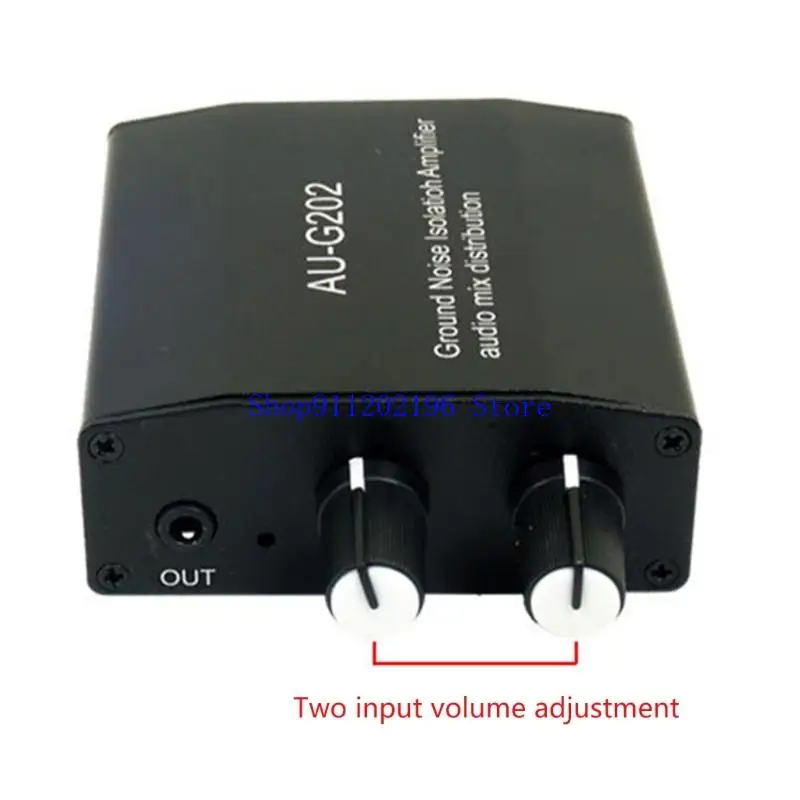 P82A 2-in-2 아웃 3.5mm 스테레오 헤드폰 믹서 사운드 제어 컴퓨터 게임 2in1