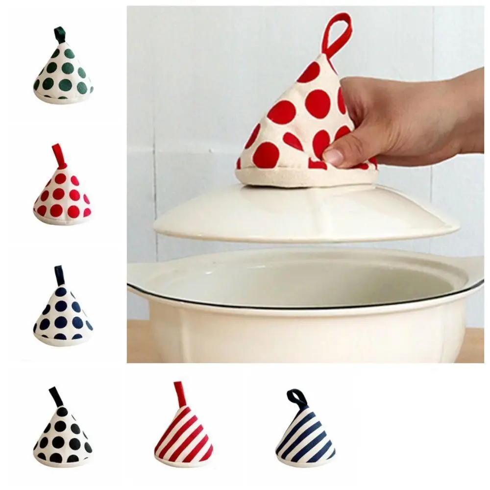

Triangle Pot Handle Cap Durable Kitchen Tool Non-slip Pot Cap Cotton High Temperature Resistance Oven Gloves
