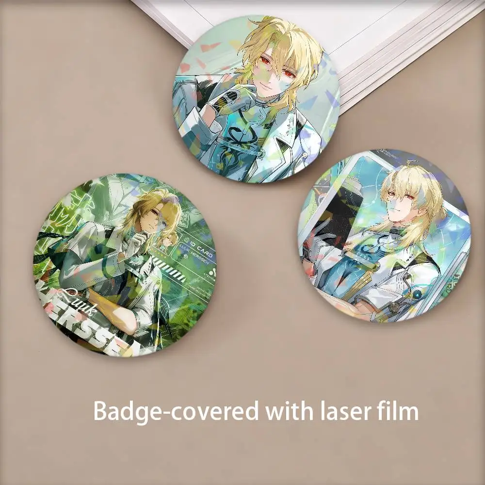 Game Wuthering Waves LUUK HERSSEN Badge Set Glass Shine Lapel Backpack Costume Gift Decoration birthday Enamel Pin Bag Brooch