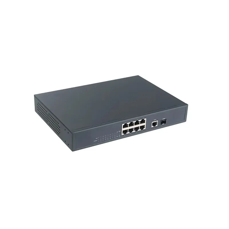 Top Quality Full Gigabit 10/100/1000Mbps Network Switch 48V High Power 150W Fiber 8 Ports PoE Switch for IP CCTV