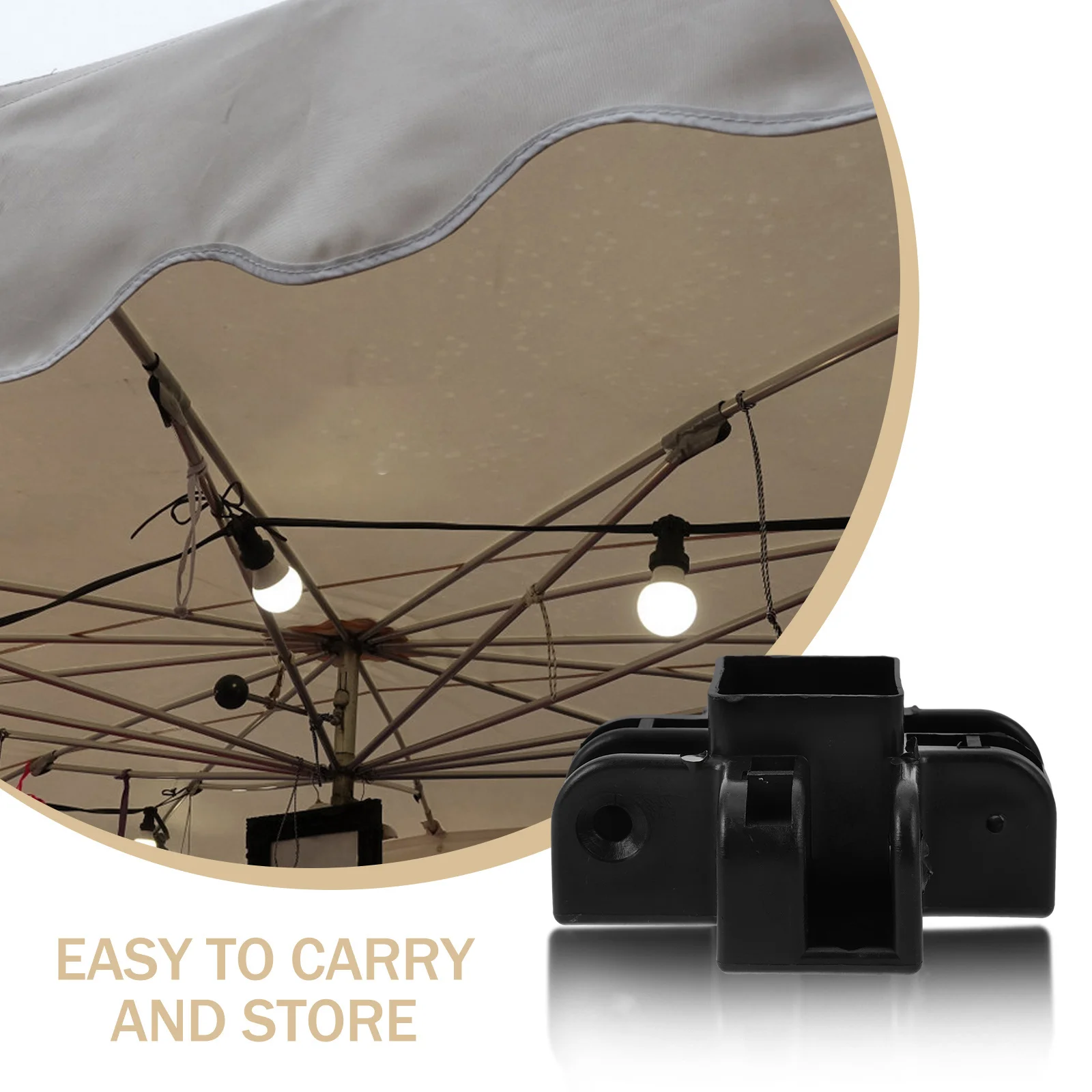 

Canopy Support Pole Bracket Durable PP Material Easy Installation Outdoor Use Canopy Replacement Stall Tent