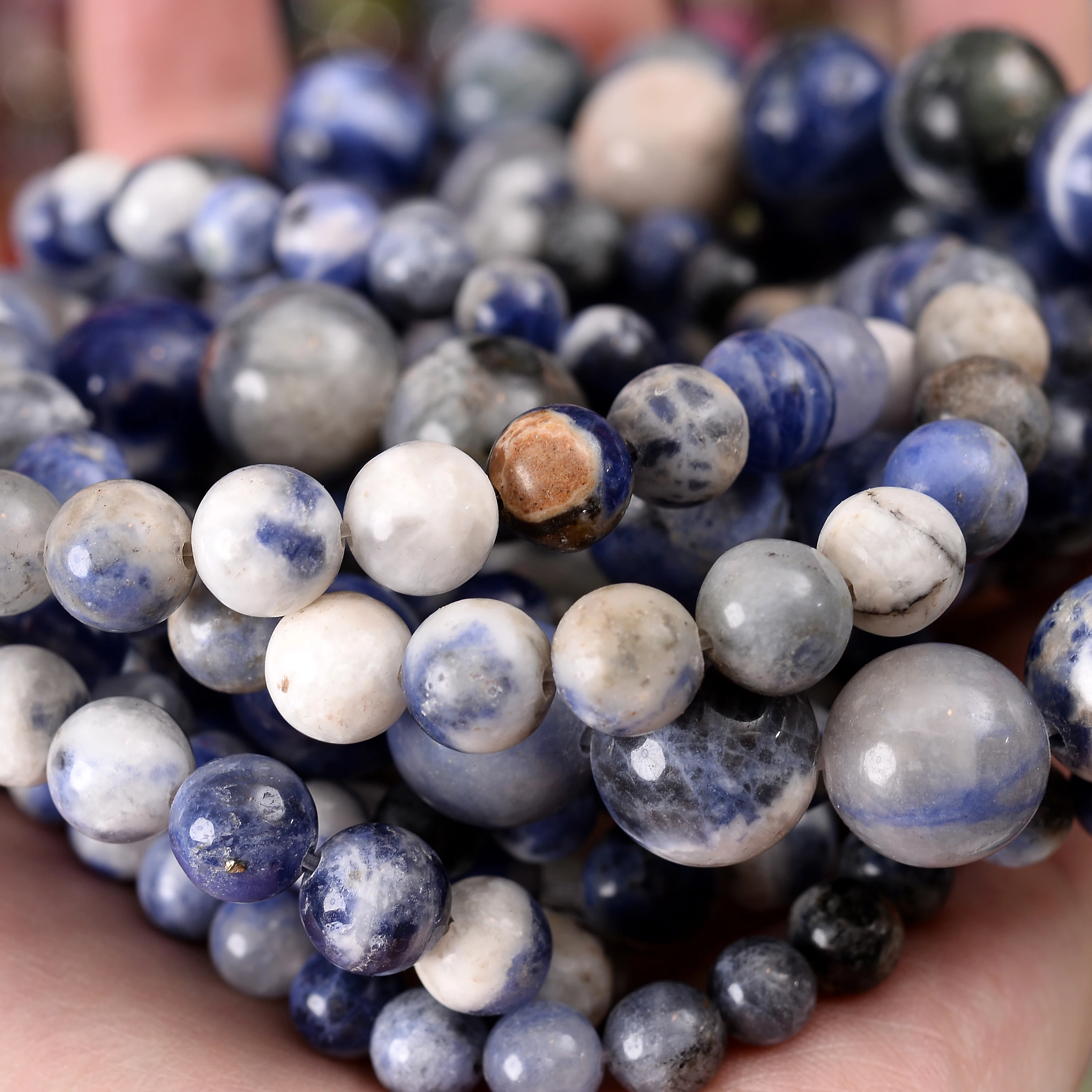Natuursteen Kralen Lava Jaspers Tijgeroog Quartz Agaat Ronde Losse Kralen voor Sieraden Maken DIY Armband Accessoires 4-12MM