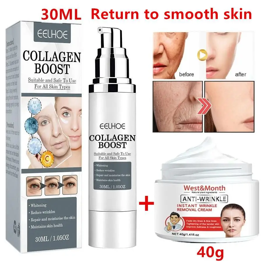 

Set Instant Wrinkle Remover Face Cream Lifting Firming Rapid Anti-Aging Fade Fine Lines Tighten Products Smooth Skin Beauty Care