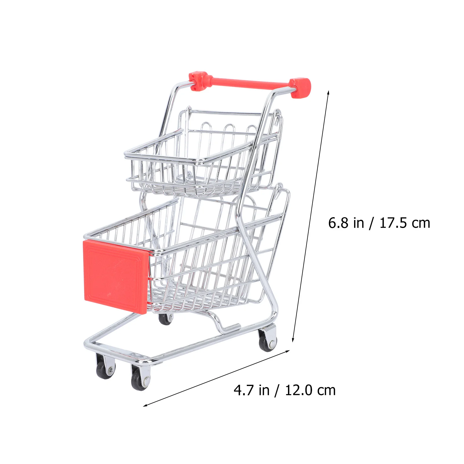 

Mini Shopping Cart Basket for Fried Food Serving Decorative Desktop Trolley Adornment Storage for Snacks Makeup Perfume Hotel