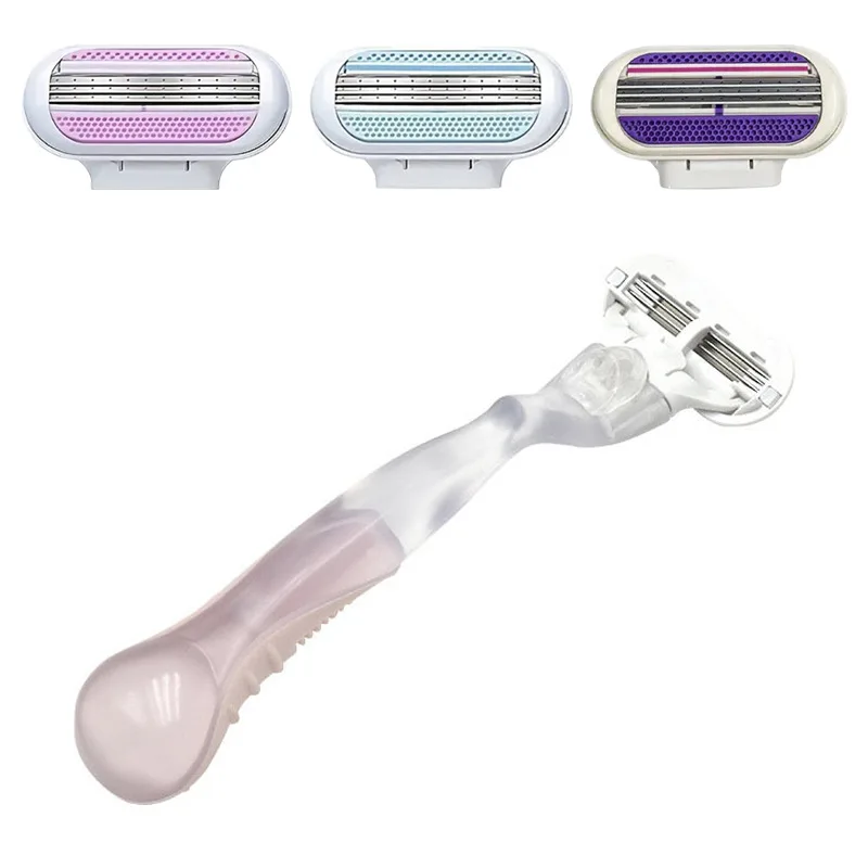 Bikini razor for women 3-Layer Blades For Women Three-Layer Blades Replaceable Head Women Manual Shaving Knife