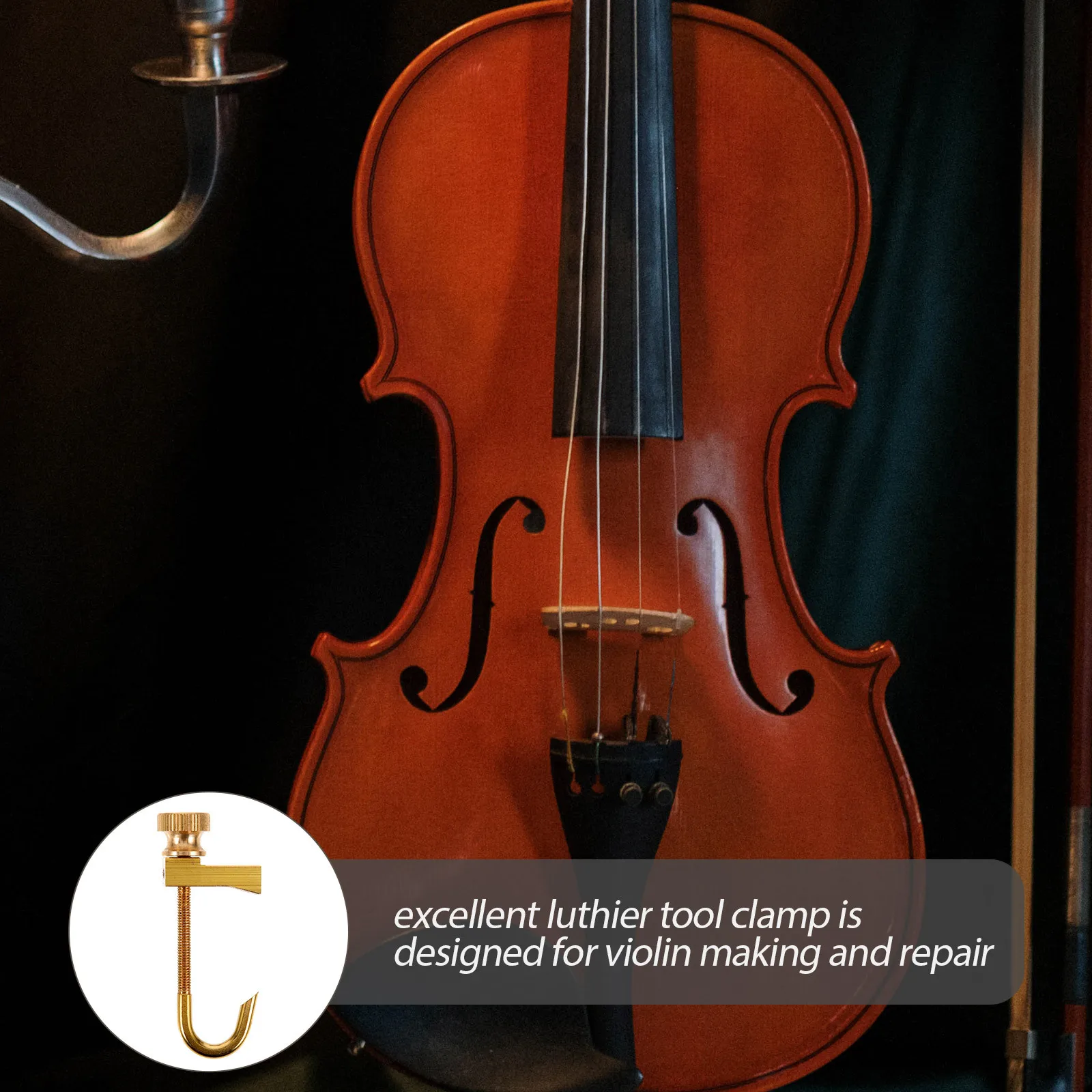 

Violin Crack Clamp Brass Sturdy Holding Clamp for Violin Crack Repair Professional Luthier Repair Tool Luthier Kit