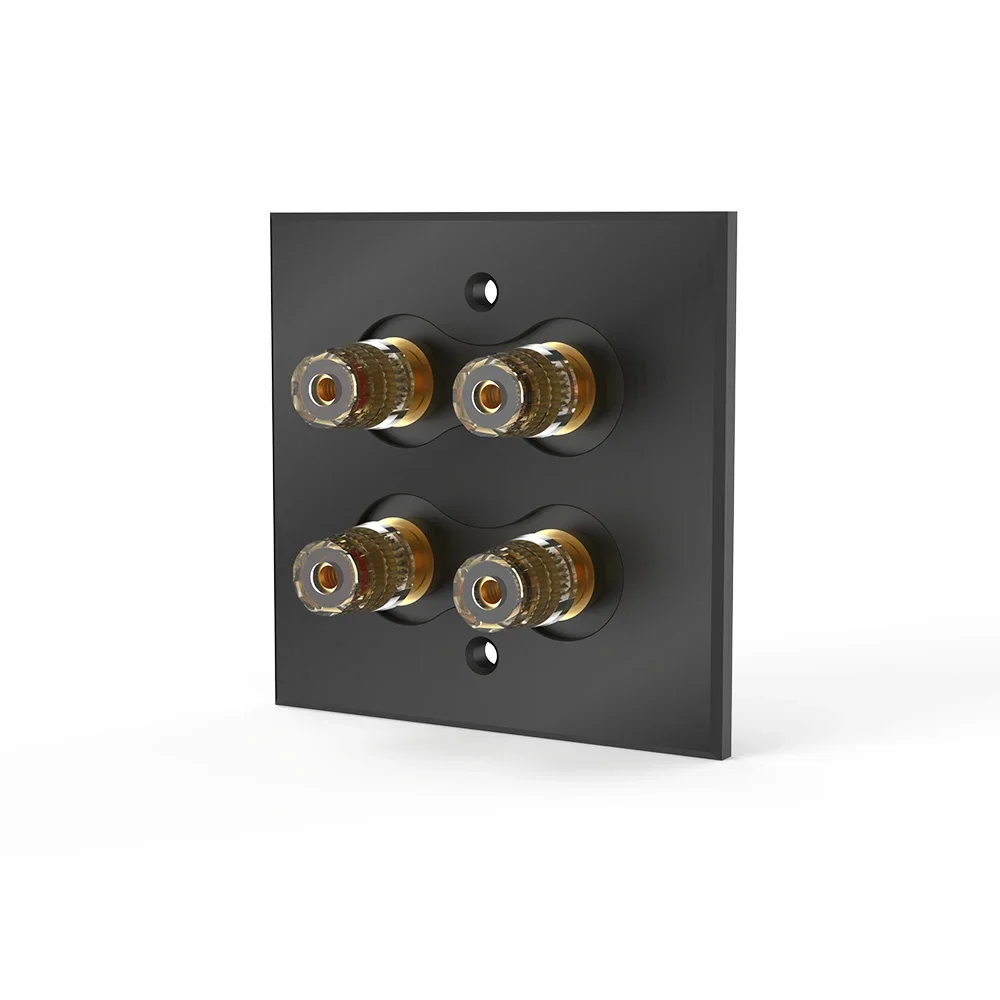 Speaker Binding Post Faceplate Audio Terminal Panel 5.1 System 86 Type Banana Female Wall Plug Hifi Y Socket Acoustic Terminals