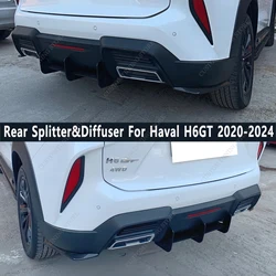 Rear Bumper Diffuser Lip Side Splitters For Haval H6 GT Coupe 2WD 4WD PHEV AWD 2020-2024 Rear Bumper Diffuser Bodykits Tuning