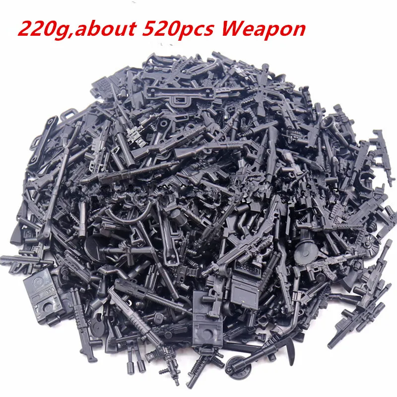 

220g Military Series Building Blocks Accessory Weapons Guns Pack Parts WW2 City SWAT Accessories DIY Bricks Toys For Boys Gift