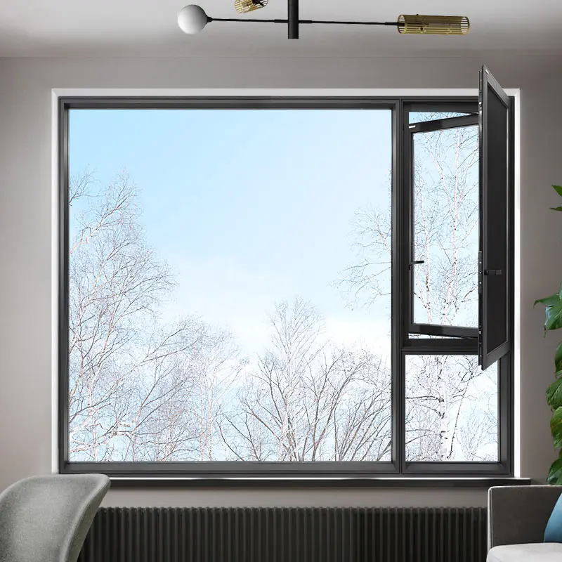 الولايات المتحدة الأمريكية نمط إعصار تأثير الزجاج المقسى نوافذ وأبواب زجاجية مزدوجة نافذة بابية من الألومنيوم #5