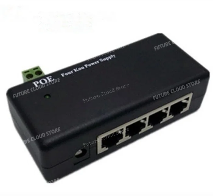 

10, POE4B 4-портовый адаптер PoE-инжектора Ethernet и модуль связи с входными/выходными контактами питания для ввода/выхода данных