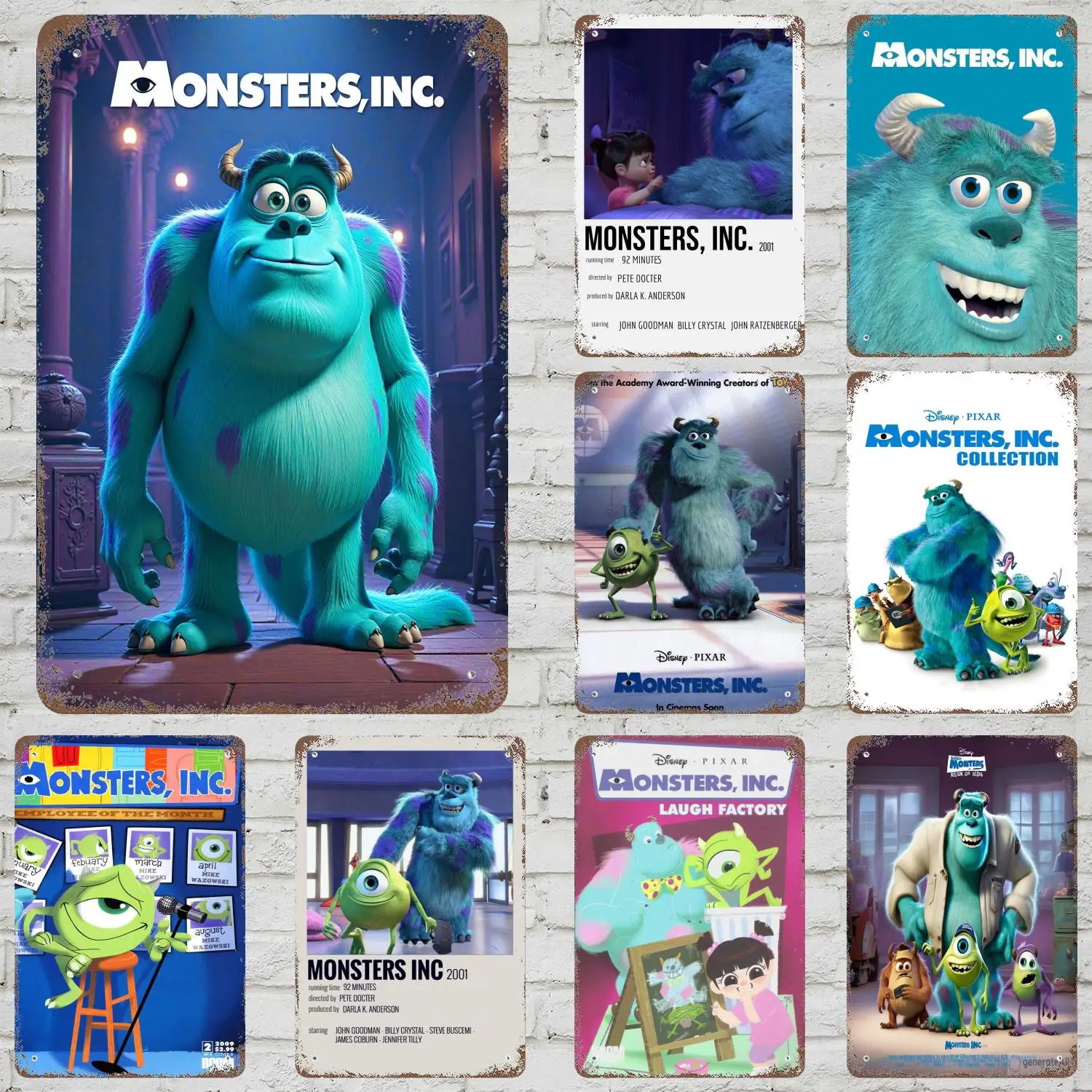 

MINISO Monsters, Inc Funny Bar Metal Sign, Retro Plaque, Vintage Sign, Alcohol Drinker, Pub, Club, Kitchen Wall Decoration