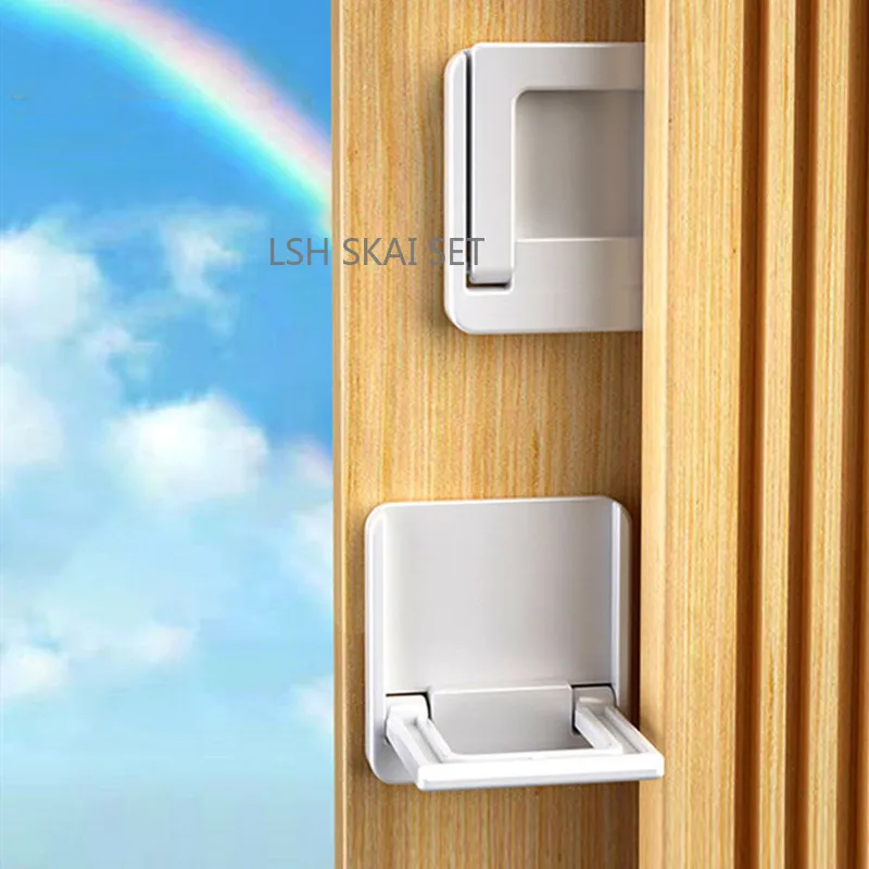 

2 шт. Самоклеящиеся ограничители для окон, защелки для раздвижных дверей, детские замки безопасности для окон, стопоры для дверей шкафов, мебельная фурнитура