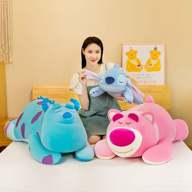 Disney Kawaii Lilostitch Lots-o-huggin Orso Sullivan Peluche Bambola di pezza Morbido Cuscino Cartoon Divano Decorazione della stanza Regali