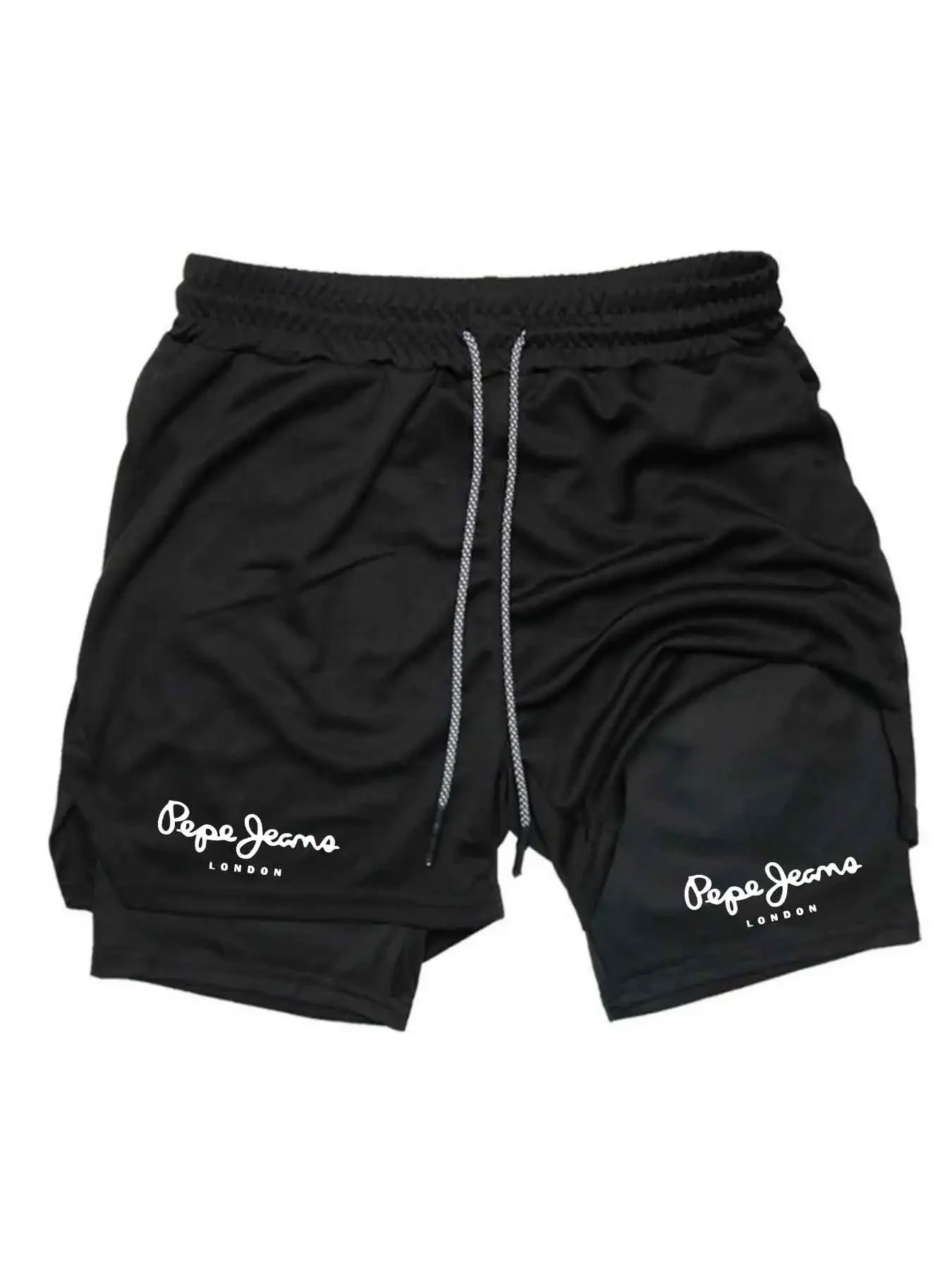 2026 Summer Sports Double Layer 2-in-1 Gym Running Shorts Slow Running Leisure Sports Clothing Fitness Double Layer Shorts