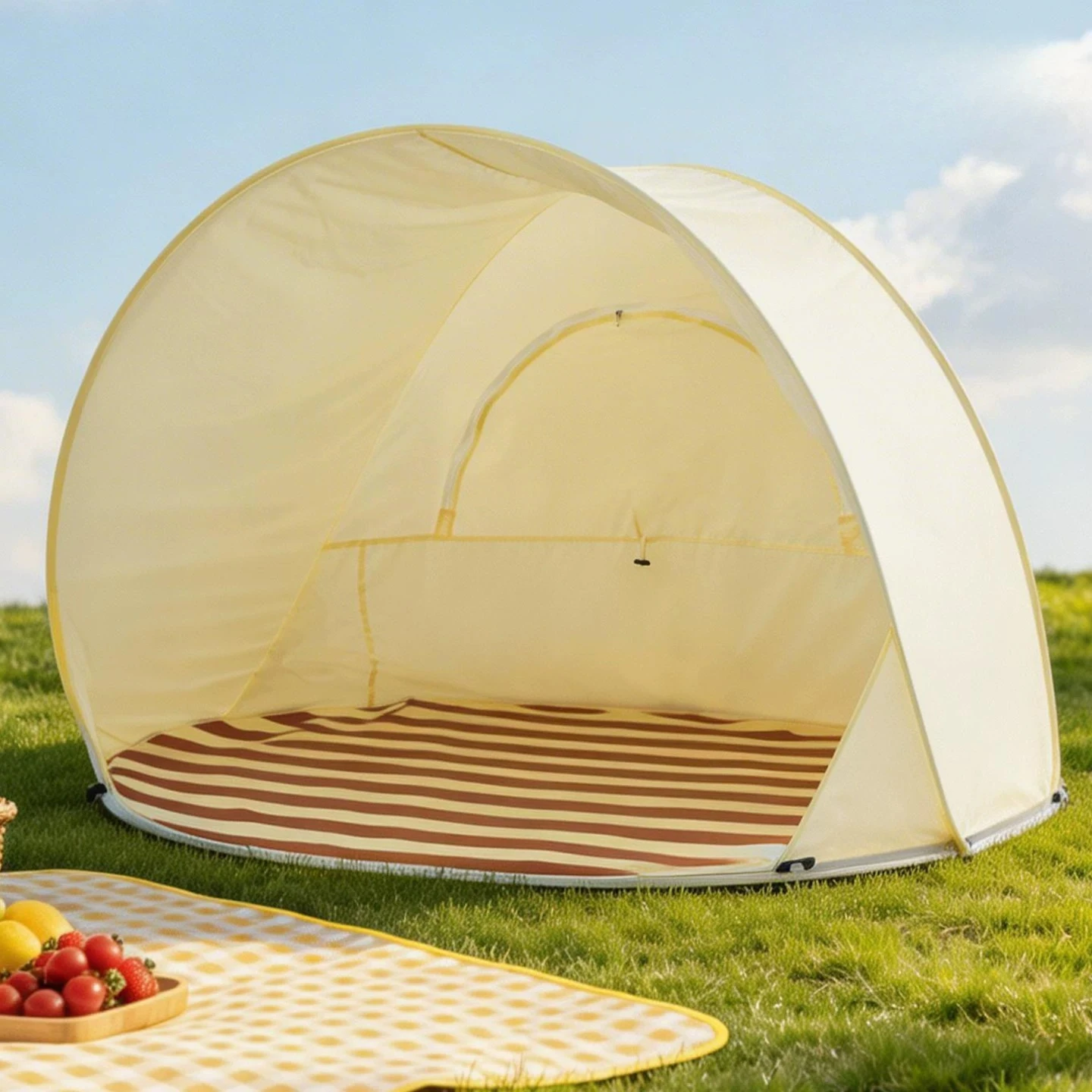 Portable children's tent Korean ins outdoor camping picnic quick open tent seaside beach awning folding