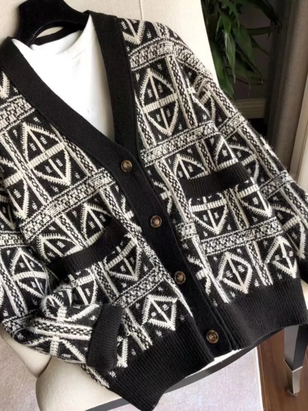 

Модный вязаный кардиган-жакет для мужчин: весенне-осенний, в американском ретро-стиле, свободный, универсальный, повседневный свитер-жакет