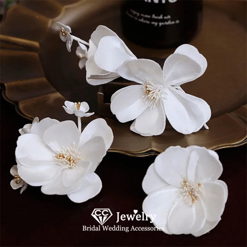 

CC Flower Shape Hairpins Women Accessories Wedding Hairwear Bridal Headdress Engagement Hair Ornaments Romantic Hairgrips AN253