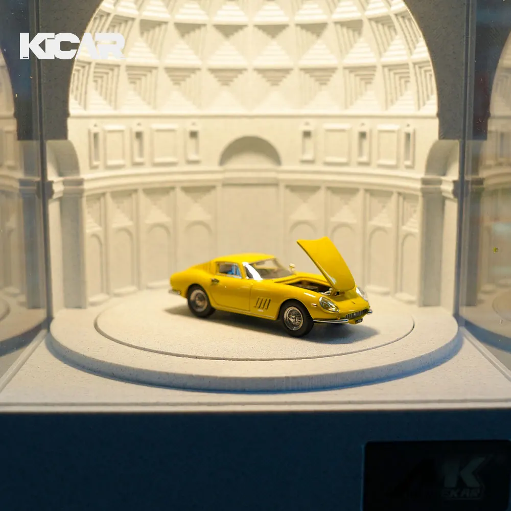 gfcc-x-kicarmod-1-64-275-gtb-c-yellow-alloy-diecast-model-car-collection-gift-for-adult-collectors-fans