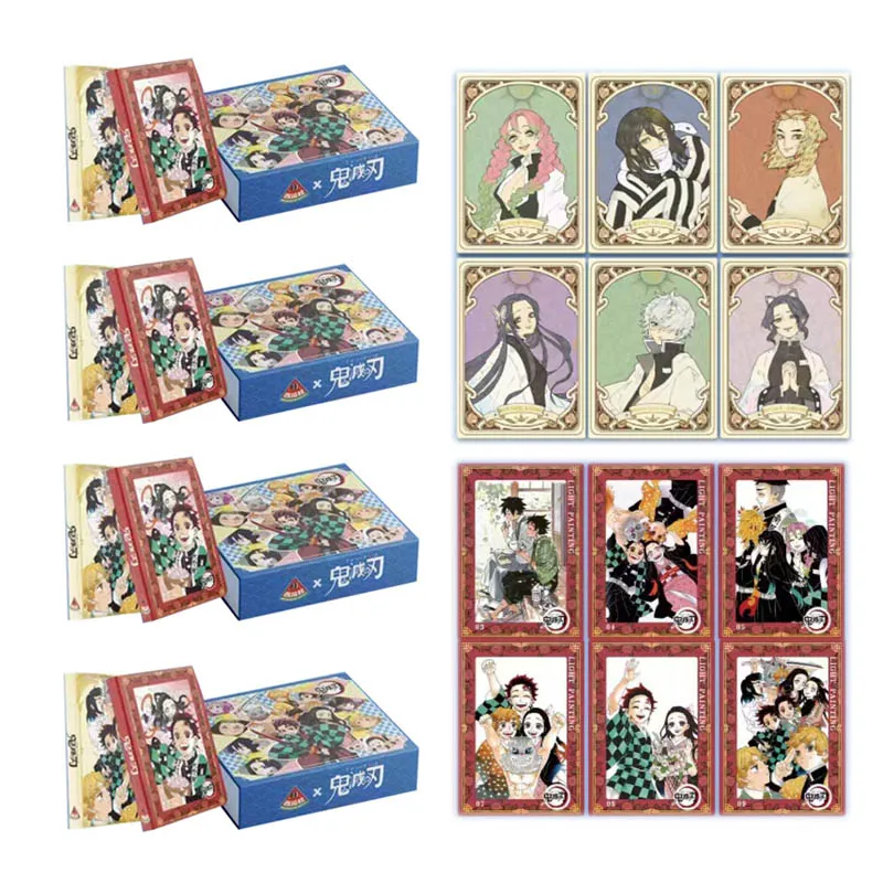 Demon Slayer Collection Card 4BOX Watermelon Society-Infinite Confrontation Q version acrylic Booster Box Gift Anime Acg Cards