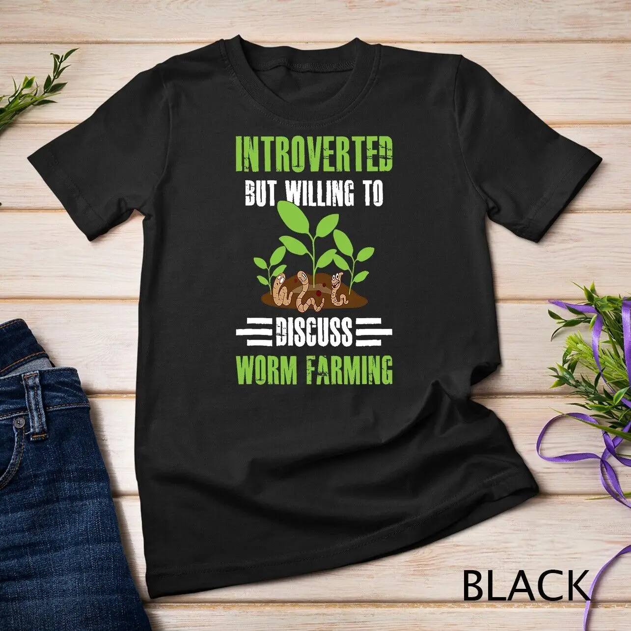 Introverted But Willing To Discuss Worm Farming Wormfarmer Unisex T-shirt