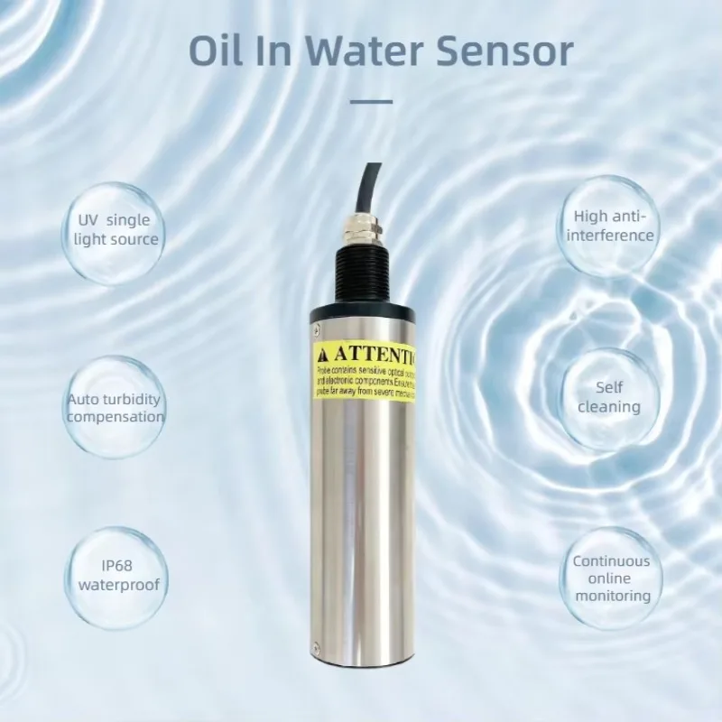 Industry Digital RS485 Meter Oil In Water Quality Meter Fluorometer Oil In Water Portable Oil Detector In Water