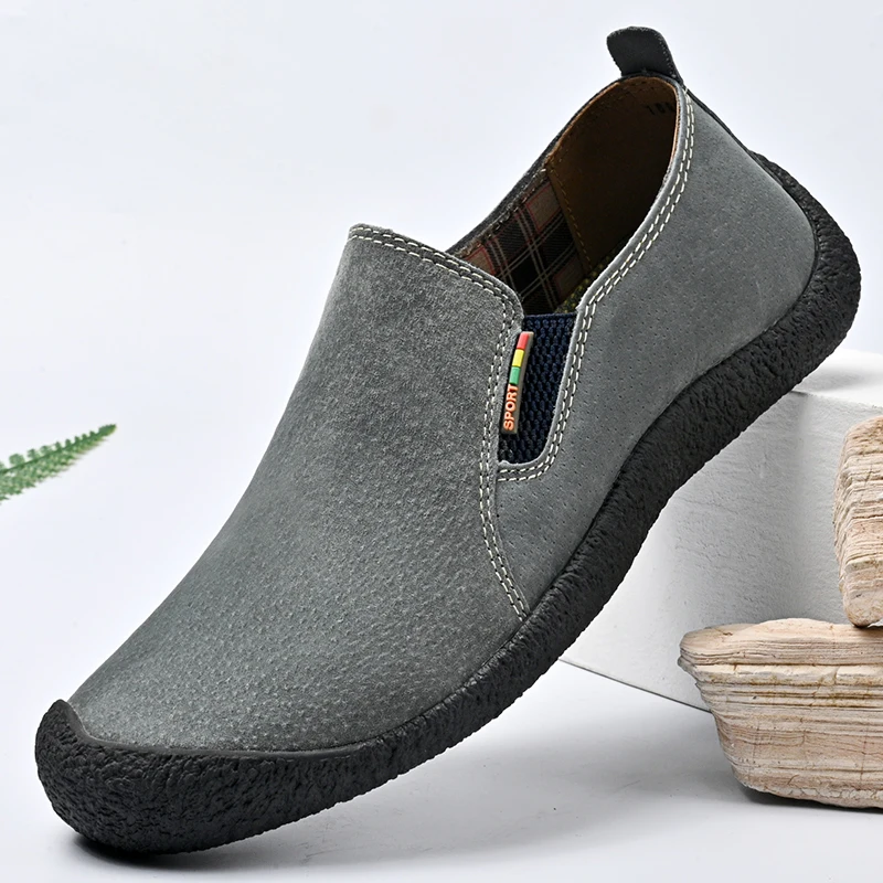 Echtes Leder Herren Loafer Luxus Herren Freizeitschuhe Mode Leichte Fahrschuhe Atmungsaktive Slip-on Mokassins Größe 38-47