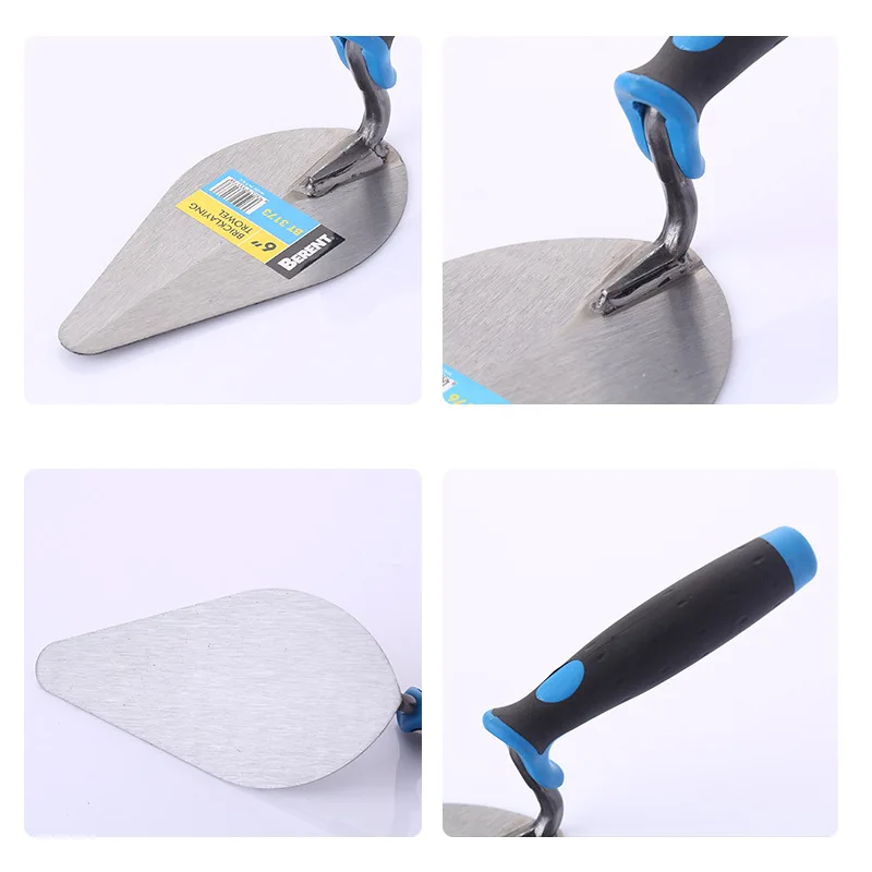 Tablero de limpieza de acero inoxidable de 6 pulgadas, herramientas de construcción de azulejos, cuchillo gris de raspado, paleta decorativa,