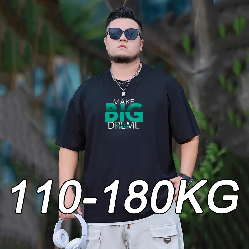

Men's Plus Size Summer T-shirt Large Size Short-sleeved Cotton Casual Printed Shirt Daily Wear T Shirts Men Clothing