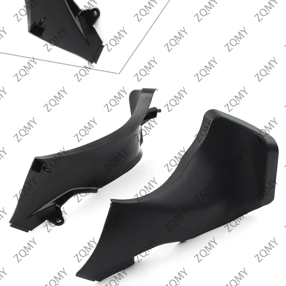 Motorcycle Left + Right Side Air Duct Cover Fairing Cowl For KAWASAKI ZX6R ZX636 2005 2006 ABS Plastic Unpainted Black 1Pair