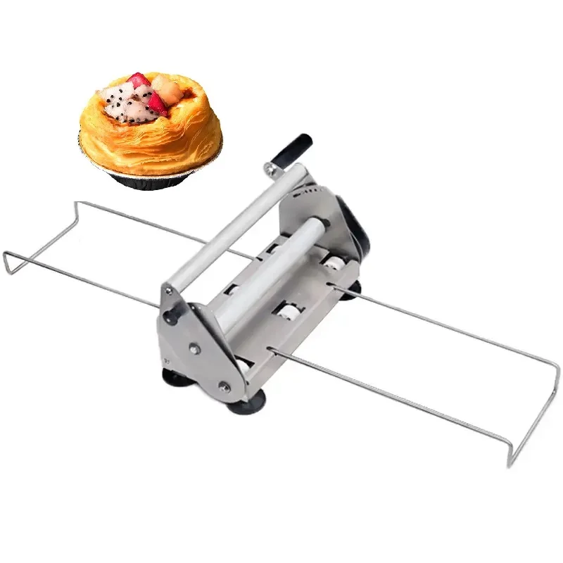 Pastry Table Top Manual Croissant Mini Dough Sheeter Machine Roller for Home Use