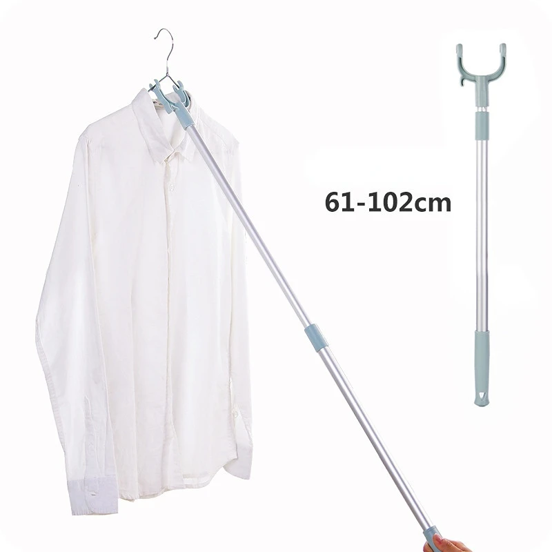 Balcony Fork Pole The Hangers for Clothes Pole Retractable Pole Drying Pole Fork Dress Stick Space Saving Clothing Rack