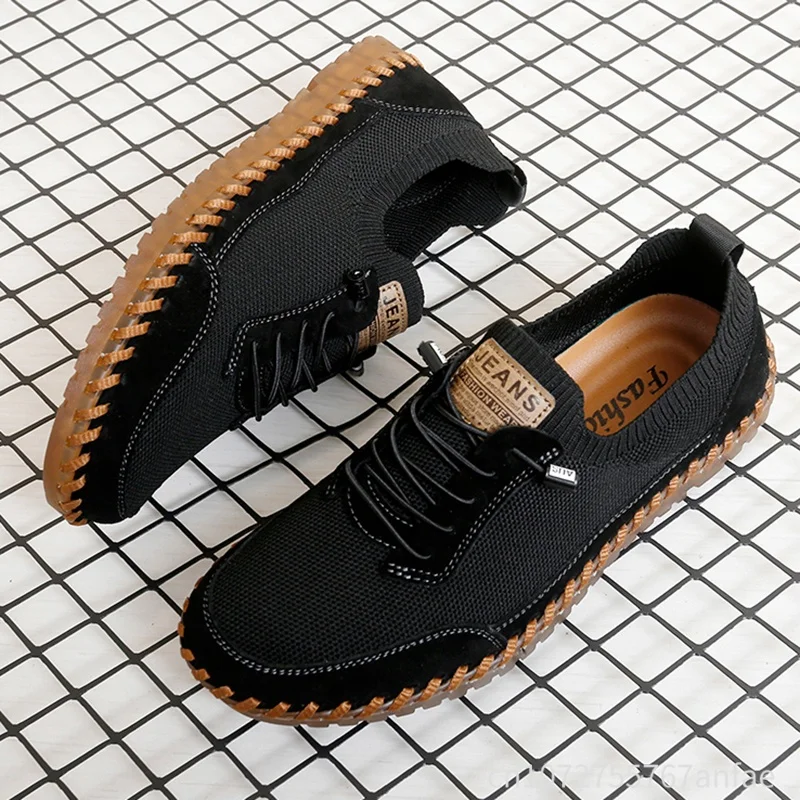 

Men's shoes Fashion Brand Men's Mesh Driving Shoes Breathable Soft Soled Outdoor Hiking Shoes Versatile Men's Leisure Shoes