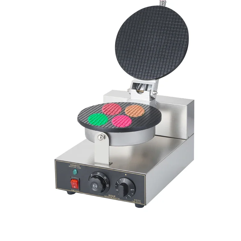 

New 220V Electric Egg Roll Machine DIY Egg Roll Bread Maker Crispy Omelet Mold 1200W Commercial Waffle Pancake Machinery Pie Fry