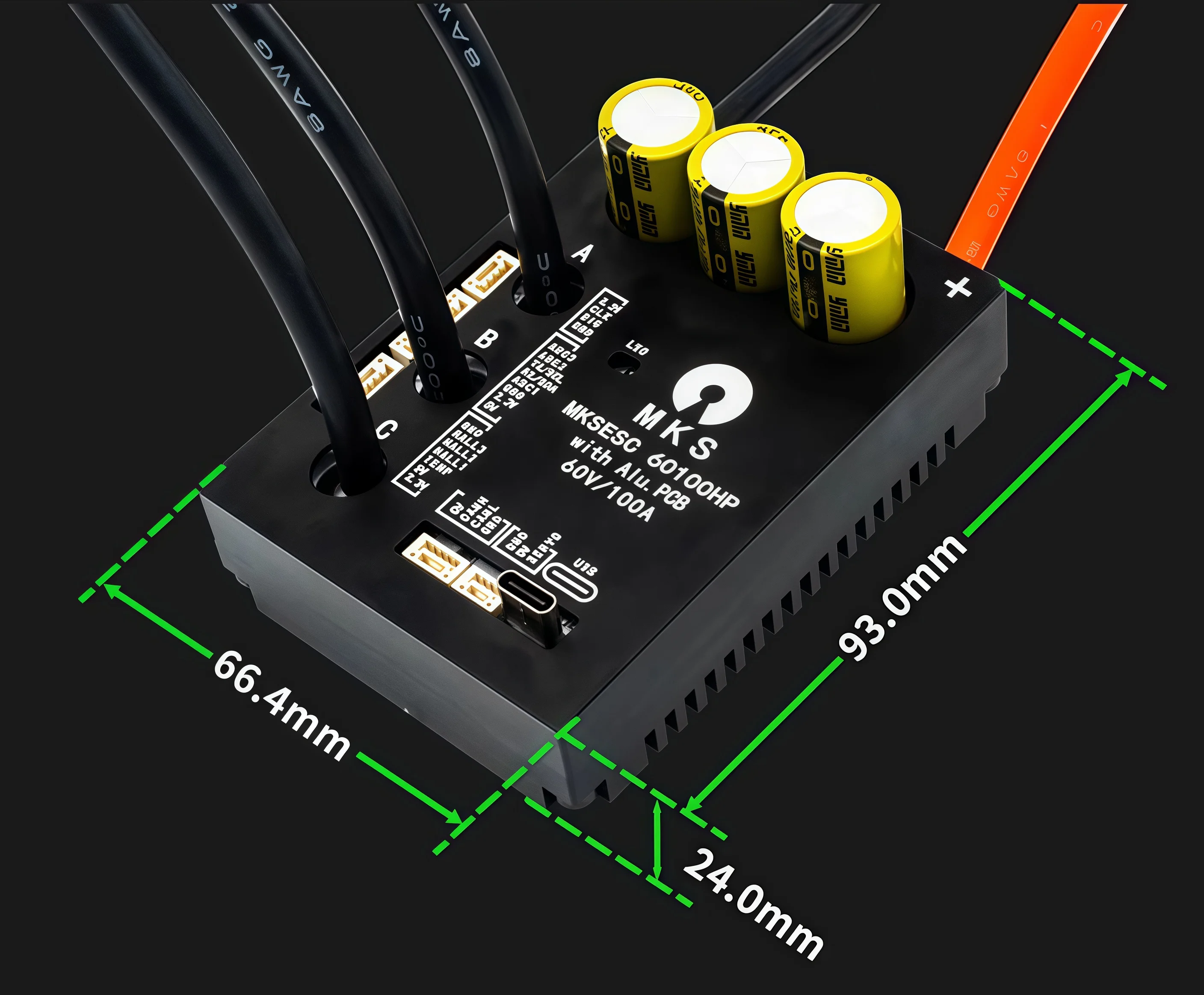 Makerbase MKSESC 60100HP VESC6 Benjamin ESC 100A سكوتر عالي الأداء RC سيارة نموذج طائرة FOC فرش السيارات