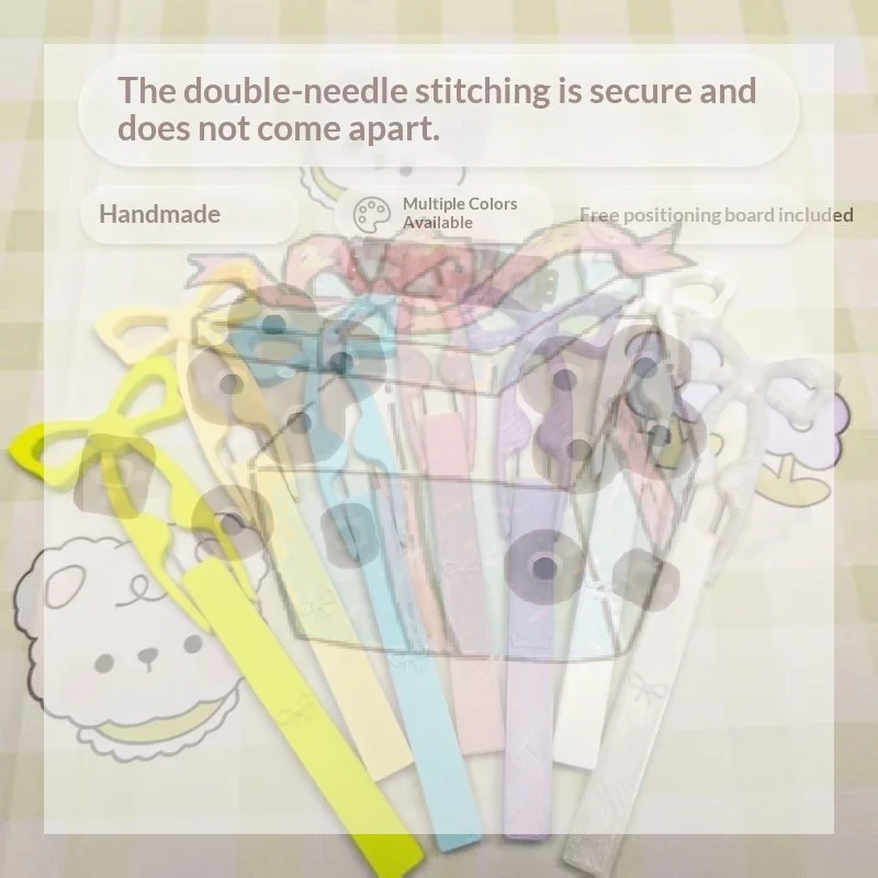 【CC】Cute Bow Beans Pen Multifunctional Double Needles Educational Perler Bead Tweezer For Handmade DIY Bead Crafts Art Creation