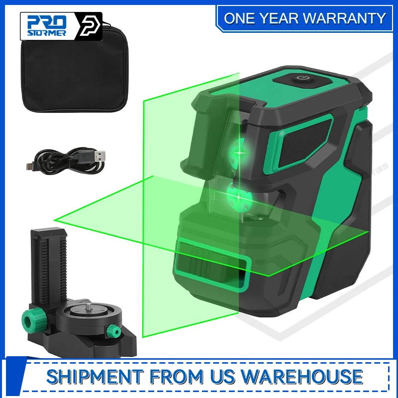 2D Laser Level Self LevelingGreen Cross Line for Construction and Wallpaper/Flooring/Cabinet Installation