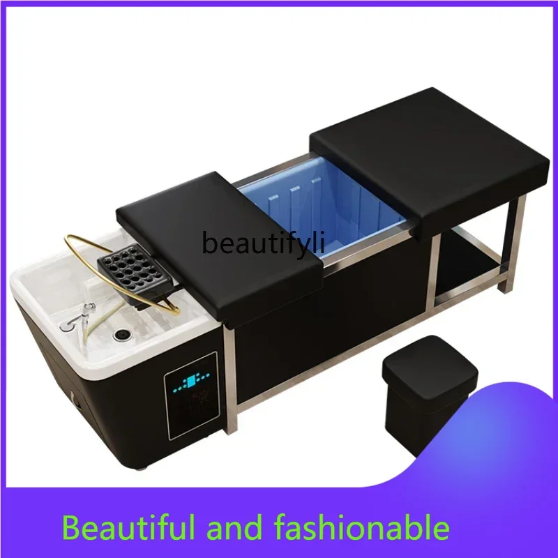 

zGHead Therapy Shampoo Chair Water-Free Circulation Fumigation Water Storage Physiotherapy Bed Barber Shop Massage Couch